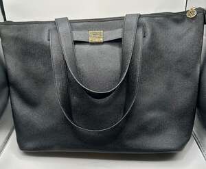 Macbeth Collection Black Computer Tote Bag 2 Handles